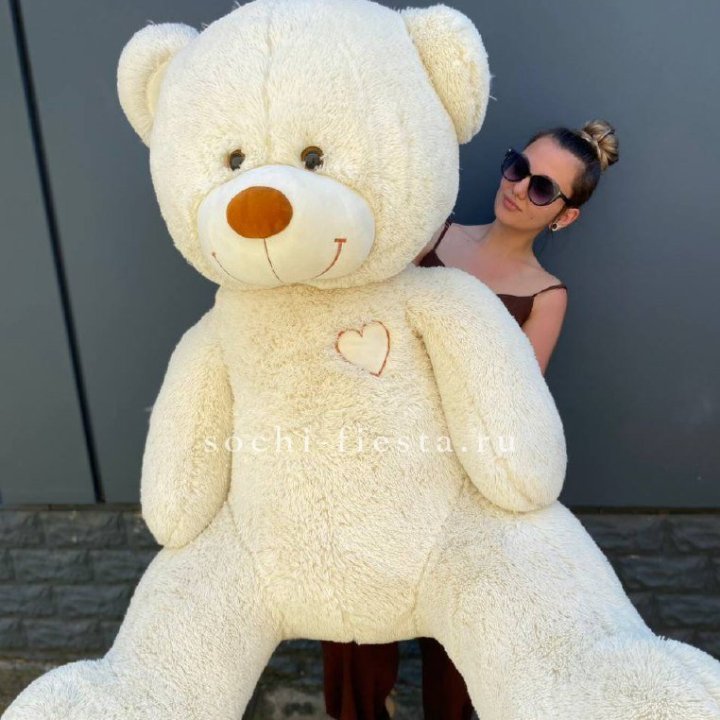 Белый плюшевый мишка большой в Твери