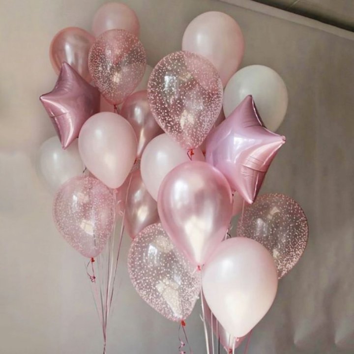 Фонтаны шаров "Розовый" в Твери