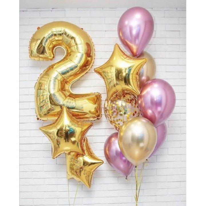 Цифра с фонтанами шаров  в Твери