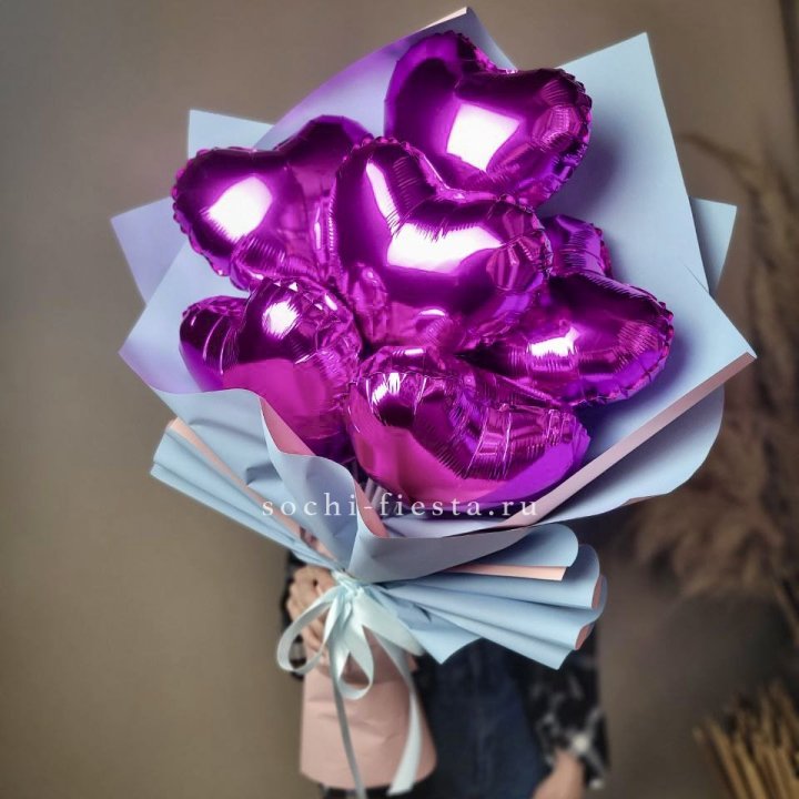 Букет из шаров сердец  в Твери