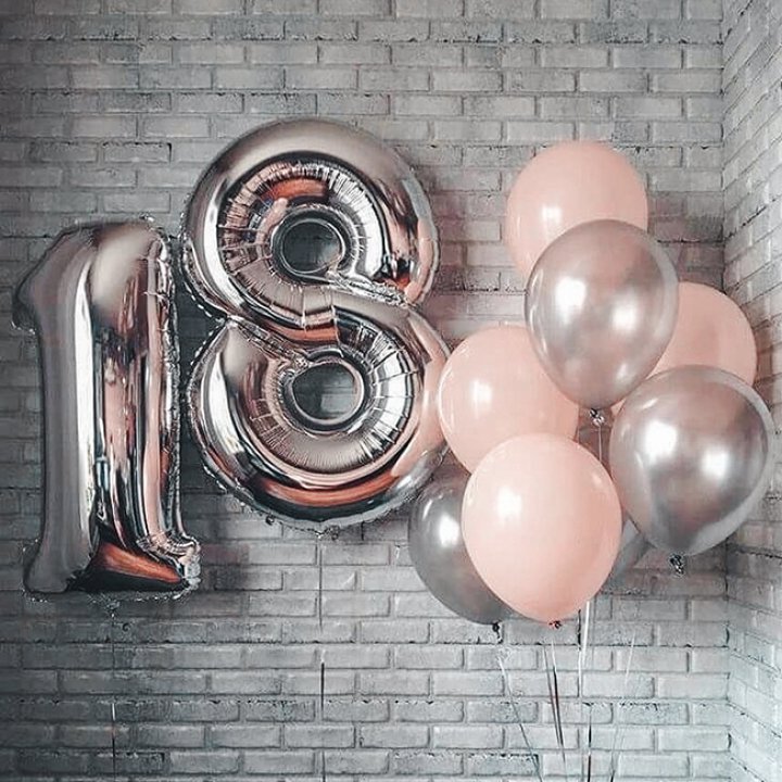 Фольгированный шар Серебряная Цифра в Твери