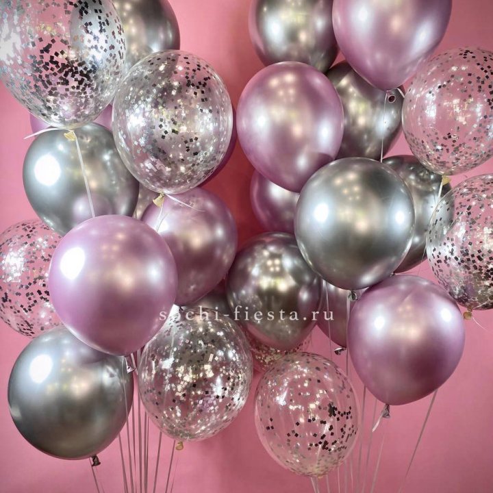 Фонтан шаров "Сильвер пинк" в Твери