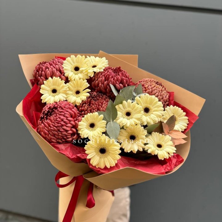 Букет гербер и хризантем Бигуди в Твери