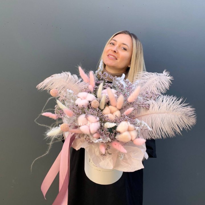 Авторский бокс с сухоцветами в Твери