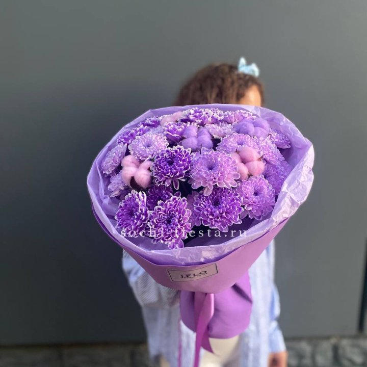 Хризантемы с хлопком в Твери