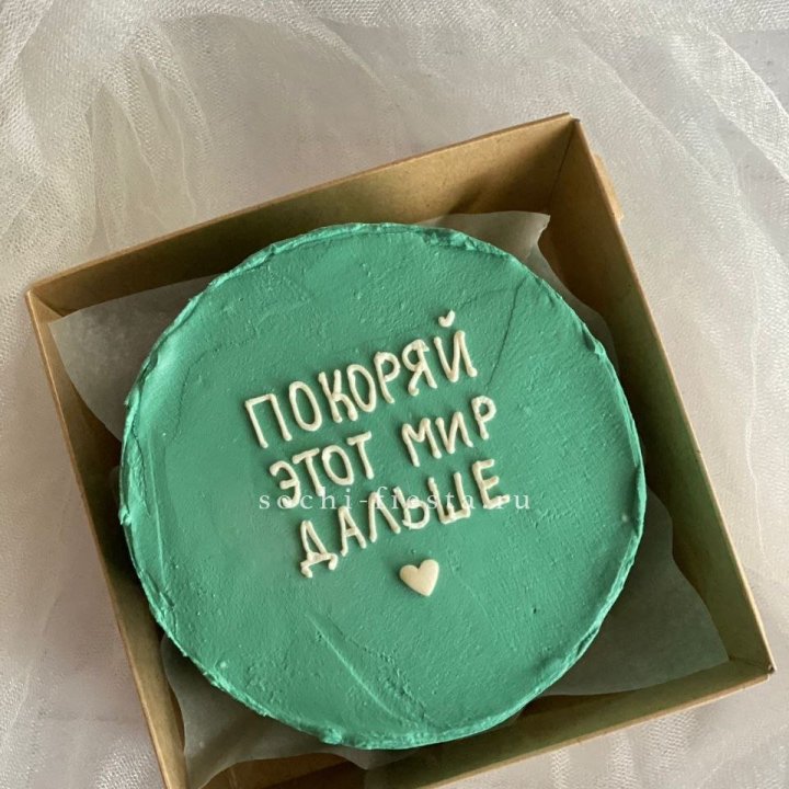 Бенто-торт "Покоряй этот мир" в Твери
