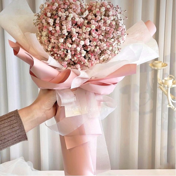 Сердце из гипсофилы  в Твери