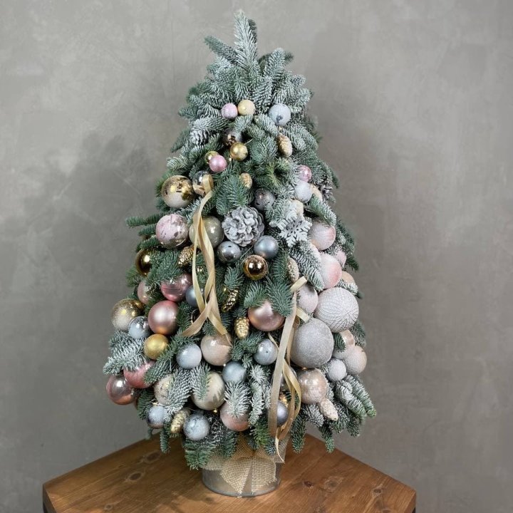 Новогодняя ёлка из веток датского нобилиса в Твери