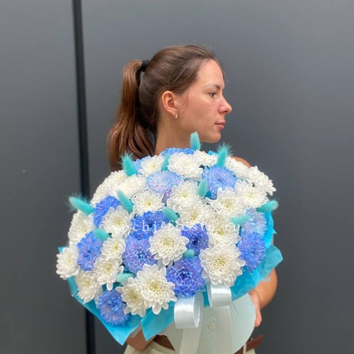  Коробочка  хризантем и лагуруса в Твери