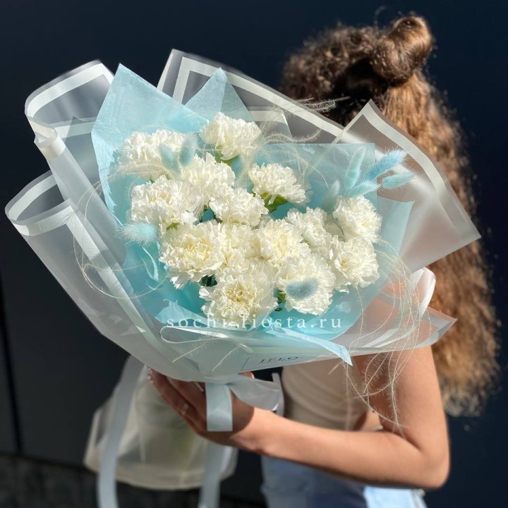 Воздушный букет из диантусов  в Твери