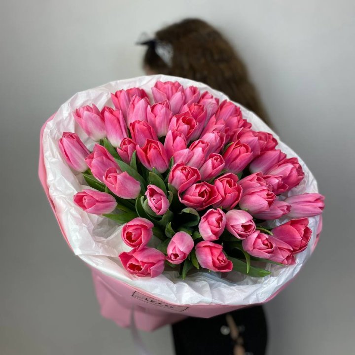 51 розовый тюльпан "Рози" в Твери
