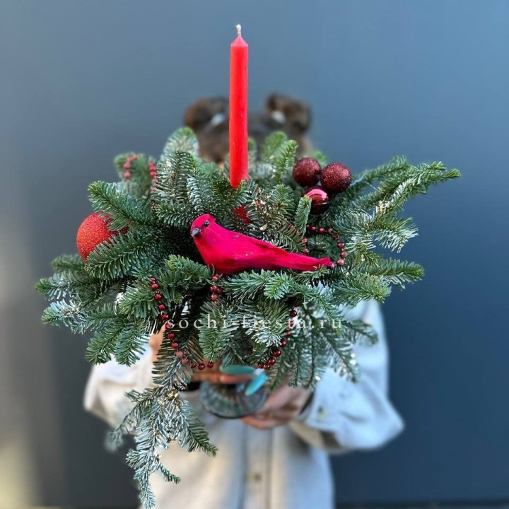 Новогодняя композиция в бокале в Твери