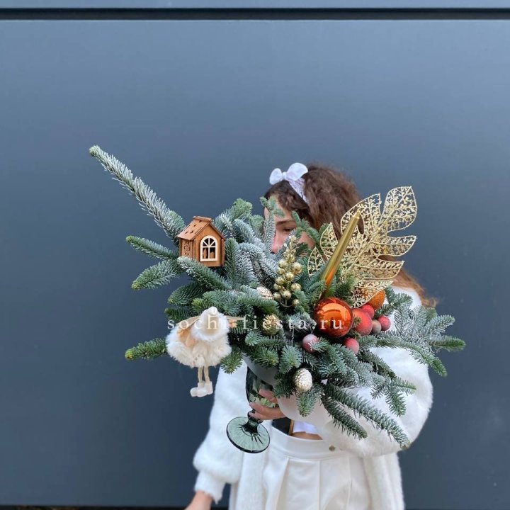 Композиция в бокале огненная  в Твери