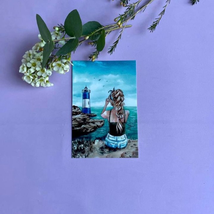 Открытка к букету "Океан" в Твери