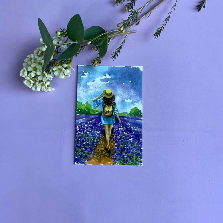 Открытка к букету "Цветочная дорога" в Твери