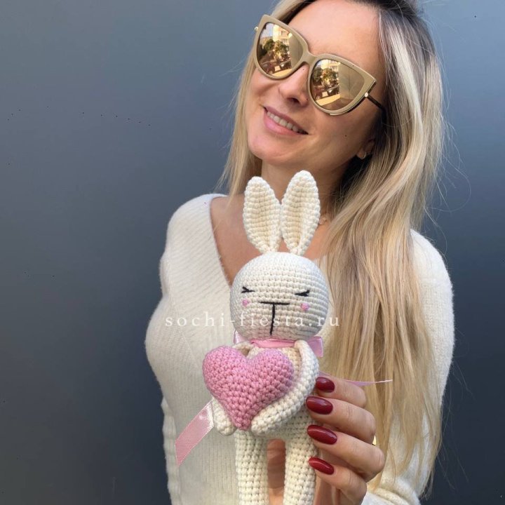 Зайка с сердцем ручной работы в Твери