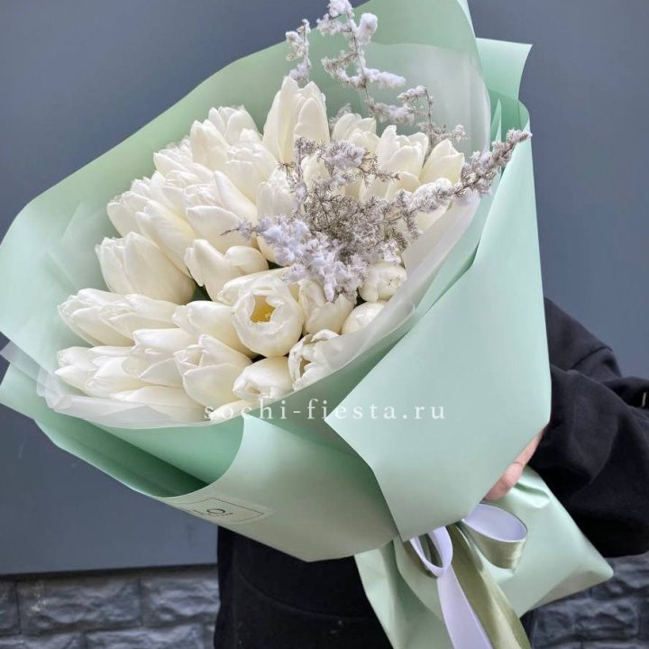 Букет белых тюльпанов "Бьянко" в Твери