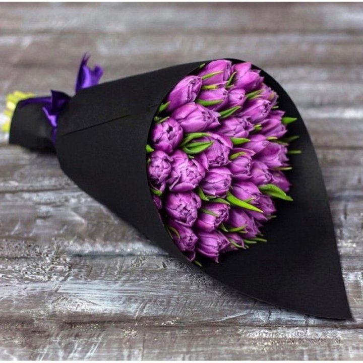 Пионовидные тюльпаны блэк в Твери