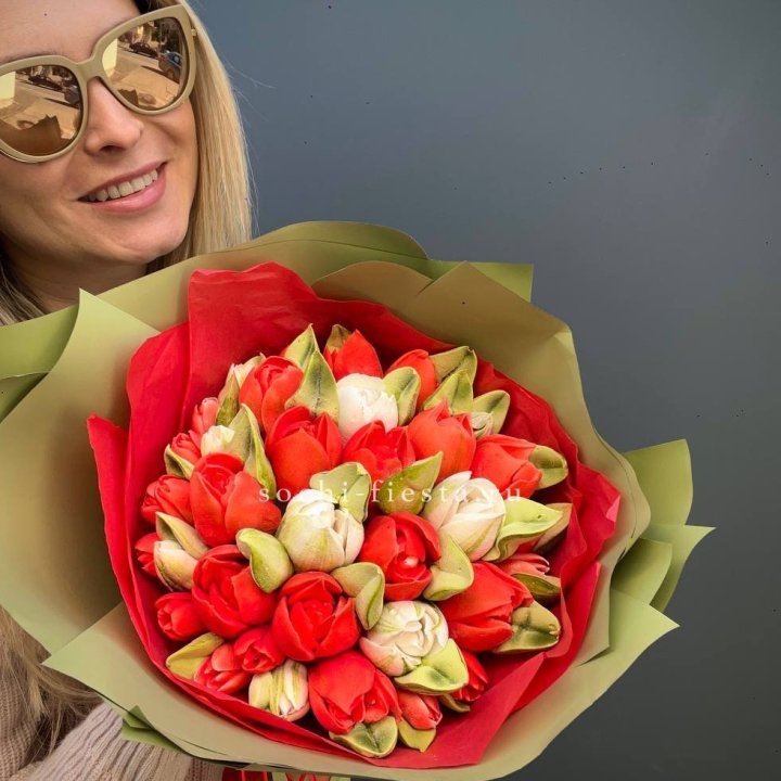 Зефирный букет из тюльпанов в Твери